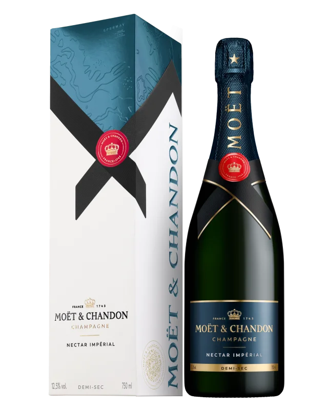 Kerstpakket Moët & Chandon Champagne - Nectar Imperial in Giftbox 0,75